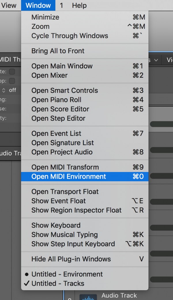 LogicXWindow_MIDI_Environment