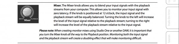 PreSonus AudioBox USB - Mix Knob - Page 5 - User Manual.