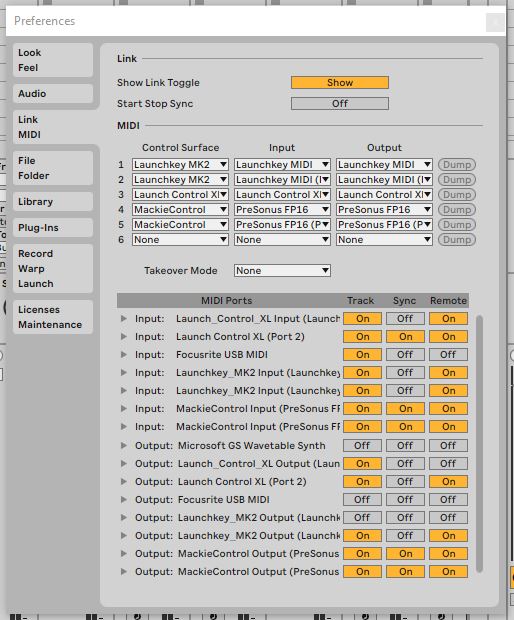 How do I get faderport 16 to show 16 channels in ableton live 10