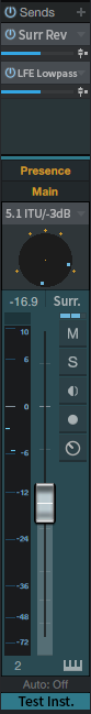 Surround Output Suggestion with Channel Strip UI