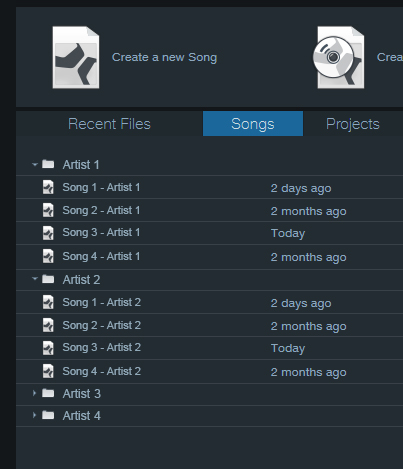 Categorize song list with folders - Questions & Answers | PreSonus